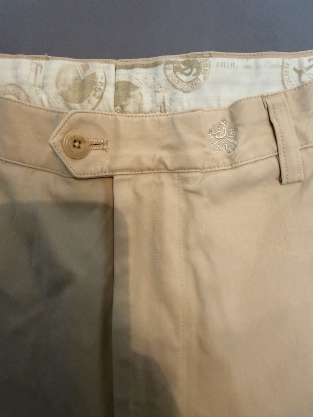 Nat Nast Men's Size 34 Beige Flat-Front Cotton Shorts - Picture 4 of 13